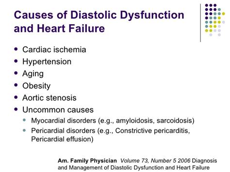 Diastolic Dysfunction: Causes, Symptoms and Treatment.